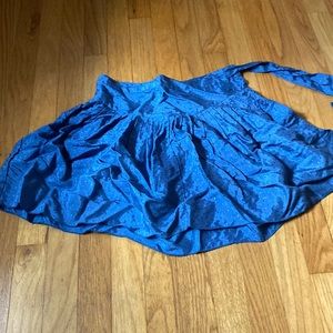 Flowy Blue Skirt with Ribbon